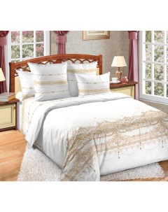 Комплект постельного белья Церемония 2 1 5 спальный перкаль золотистый Текс-дизайн
