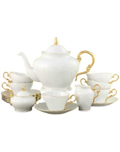 Чайный сервиз на 6 персон 15 предметов Эла Отводка золото 158511 Leander