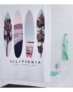 Штора для ванных комнат California цветной 180 200 Ridder