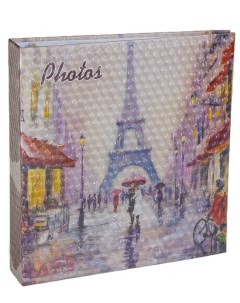 Фотоальбом Париж обложка с 3D эффектом 400 фото в кармашках металлические кольца Veldco