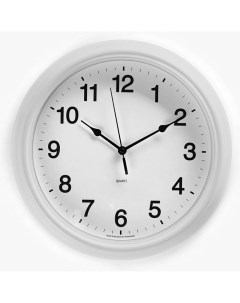 Часы настенные серия Классика плавный ход d 31 см белые Nobrand