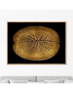 Репродукция картины на холсте Leaf of a gigantic Water lily in a gold 1870г 75х105см Картины в квартиру