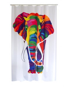 Штора для ванных комнат Elephant цветной 180 200 Ridder