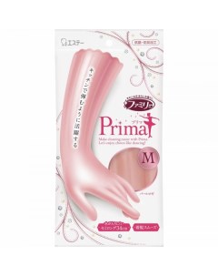 Prima виниловые перчатки с фиксацией на кончиках пальцев размер m жемчужно розовые St