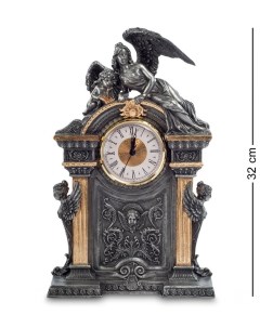 Часы в стиле барокко Ангел и его дитя black gold WS 608 Veronese
