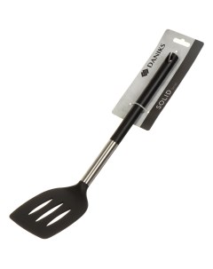 Лопатка кулинарная нейлон пластиковая ручка с прорезями черная Солид JA20200420 4 Daniks