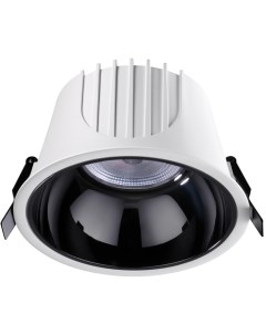 Точечный светильник встраиваемый светодиодный черно белый Spot 358703 Novotech