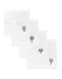 Комплект салфеток столовых с вышивкой Воздушные шары комплект Белый Ооо "текстильный дом"