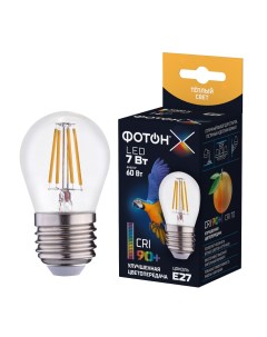 Лампа светодиодная LED FL P45 C 7W E27 3000K серия Х Фотон
