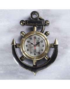 Часы настенные серия Море Маяк цвет латуни 38 см микс Nobrand