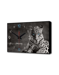 Часы картина настенные Природа Леопард плавный ход 57 х 35 х 4 см 1 АА Timebox