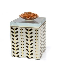 Коробка деревянная с крышкой с фарфоровым цветком 14x21см 47 020 Гласар