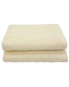 Набор из двух банных махровых полотенец Porto молочный размер 50x80см 2 штуки Casa conforte