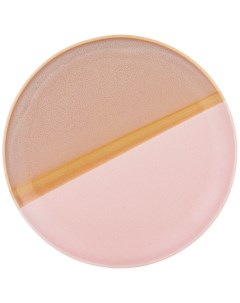 Набор из 2 штук Тарелка закусочная Sunset 21см розовая фарфор 189 452_ Bronco
