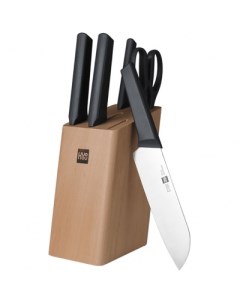 Набор ножей Fire Kitchen Steel Knife Set HU0057 6шт черный Huo hou