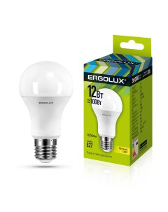 Лампа светодиодная LED A60 12W E27 3K Ergolux
