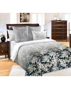 Комплект постельного белья Екатерина 1 1 5 спальный перкаль серый Текс-дизайн