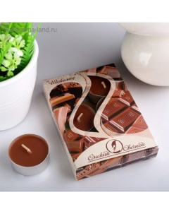 Набор чайных свечей ароматизированных Шоколад 12 г 6 штук Омский свечной