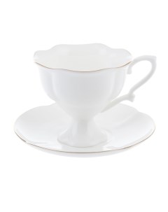 Чашка Ифз Наташа золотая лента с блюдцем кофейная 120 мл Imperial porcelain