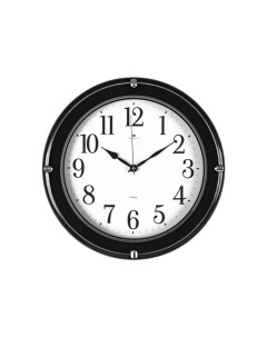 Часы Настенные Круг Со Вставками D 32 5см Корпус Черный Классика Рубин