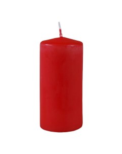 Свеча цилиндр красная Омский свечной