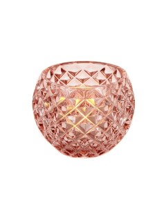 Подсвечник под чайную свечу нинон стекло розовый 9 5 см арт MV 10022 Goodwill