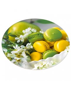 ДВ5 020 Блюдо вращающееся для сервировки Лимонные макарунс 32 см 12 Zeraks
