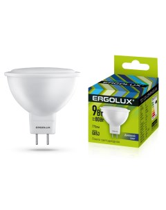 Лампа светодиодная LED JCDR 9W GU5 3 6K Ergolux