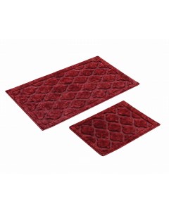 Набор ковриков 2шт 60x100 50x60 см красный ворс 8682118738383 Alanur