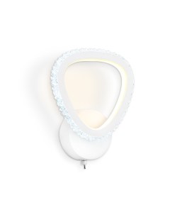 Настенный светодиодный светильник с выключателем на корпусе FA9557 WH белый 20W 6400K 3000 Ambrella light