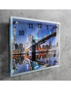 Часы серия Город Бруклинский мост 25х35 см Сюжет