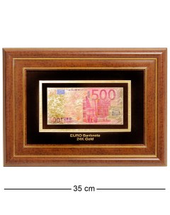 Панно Банкнота 500 EUR евро Евросоюз HB 002 Gold leaf