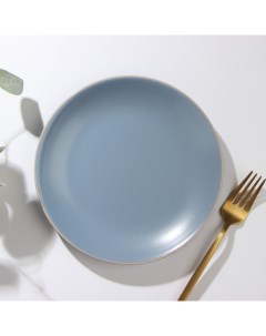 Тарелка керамическая десертная Ваниль d 19 5 см цвет голубой Доляна