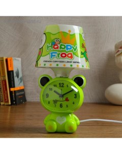 Часы светильник Веселая лягушка с будильником дискретный ход Nobrand