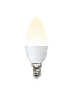 Лампа светодиодная E14 6W 3000K матовая LED C37 6W WW E14 FR MB PLM11WH UL 00002373 Uniel