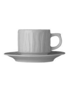 Чашка Нестор кофейная 100мл 85х60х55мм фарфор белый Lubiana