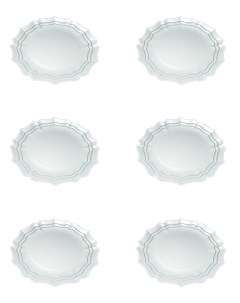Тарелка сервировочная набор 6 шт стекло Аксам элис 21см 16531 R Akcam