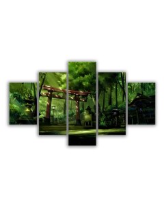 Картины Модульная картина Японский лес 140х80 Красотища