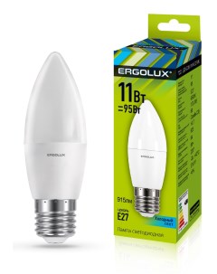 Лампа светодиодная LED C35 11W E27 4K Ergolux