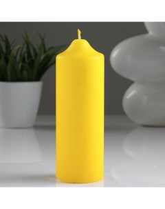 Свеча классическая 5х15 см желтая Aroma home