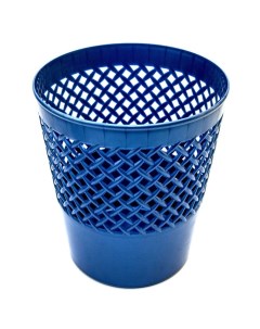 Корзина для бумаг и мусора Uni Офис класс 12 литров пластик сетчатая сине перламутрова Calligrata