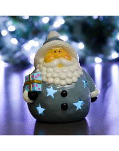 Фигура с подсветкой Дед Мороз с подарком 11х14х17см Хорошие сувениры