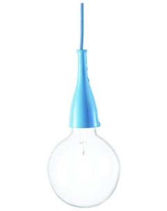 Светильник подвесной Minimal SP1 D120мм 42Вт Globo Big E27 Синий 063614 Ideal lux