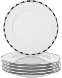 Тарелка десертная Opal 19 см декор Платиновые пластинки отводка платина набор 6 шт Thun