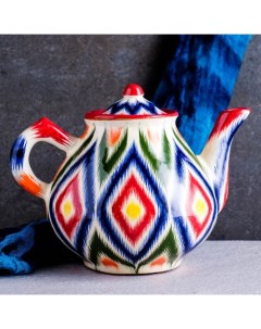 Чайник Риштанская Керамика Атлас 1600 мл разноцветный Шафран