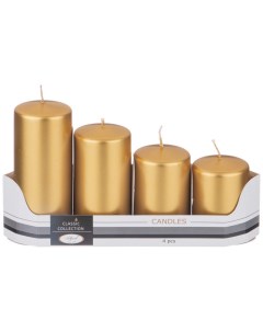 Набор свечей Золотой металлик 4 шт 348 449 Adpal