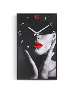Часы картина настенные серия Интерьер Девушка плавный ход 57 х 35 х 4 см Timebox