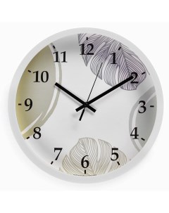 Часы Часы настенные серия Интерьер Листья плавный ход d 30 5 см Troyka