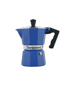 Гейзерная кофеварка Alluminium Blue на 3 чашки синяя Barazzoni