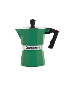 Гейзерная кофеварка Alluminium Green на 3 чашки зеленая Barazzoni